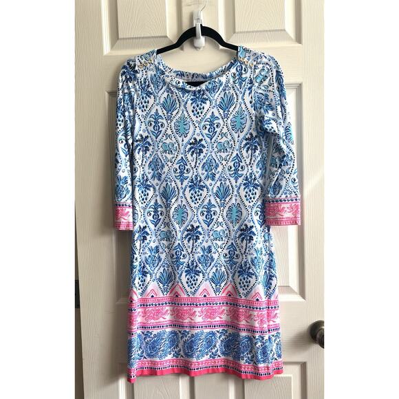 LILLY PULITIZER Sophie Resort White Isle Of Tile UPF 50+ Shift Dress Sz S - Picture 4 of 13